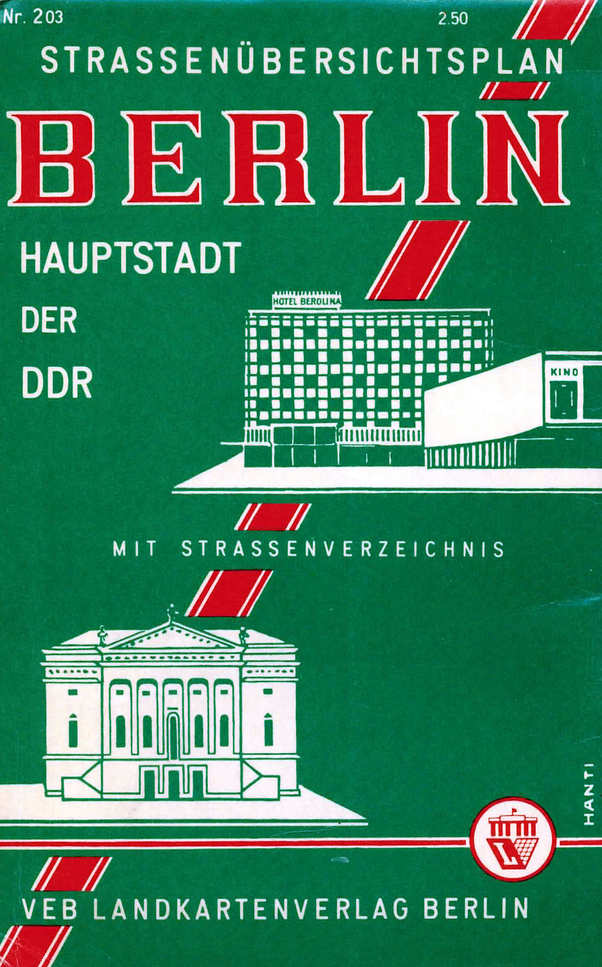 Straßenübersichtsplan von Berlin - Hauptstadt der DDR